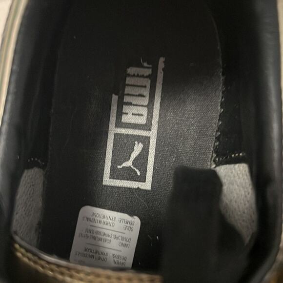 PUMA GOLD METALLIC BASKET PLATFORM SNEAKERS SIZE 8.5 - Picture 4 of 7